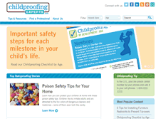 Tablet Screenshot of childproofingexperts.com